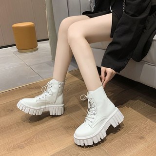 max admire 厚底馬丁靴女 時尚百搭舒適 經典黑白兩色