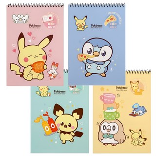 포켓몬스터 초등 무선 스프링 종합장 40매, 랜덤, 2개