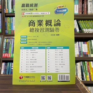 全新 千華出版 升科大、四技 商業概論總複習測驗卷(王志成) 2024年11月2版
