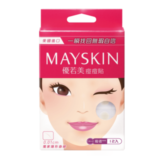 【優若美】myskin 痘痘貼 吸收型 薄透型 隱形曲線 美國進口 部落客推薦, 1個, 吸收型/12入