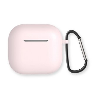 耳機保護殼，附掛鉤, 淡粉色, 1個, Airpods 4代