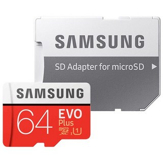 삼성 EVO + 메모리 카드 64GB 플러스 U3 128GB 256GB Class10 마이크로 SD 32GB 16G UHS-I TF, 01 64G-W-AP, 1개