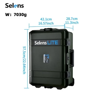 Selens 하드 케이스 전문 보호 도구 상자 바퀴가있는 드로우 바 방수 사진, 09 XL Dark green, 1