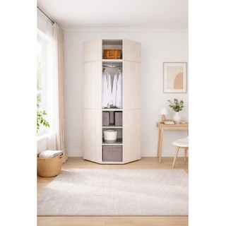 賀雅家居 喬倫斯2.75尺被櫥式轉角衣櫥 木心板質感北歐風 台灣製造 免組裝