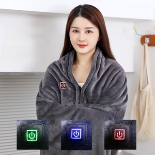 한일의료기 네모 프리미엄 고급 극세사 휴대용 USB 전기요 1인용 전기요 전기장판 온열담요 무선 캠핑용 전기담요 부드러운 차박 대형 찜질기, usb전기담요1개