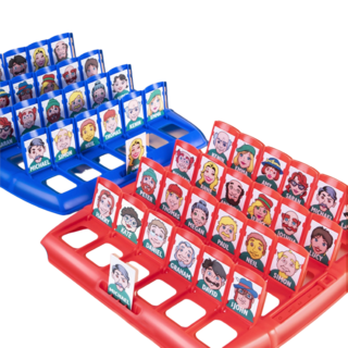 台灣現貨 猜猜我是誰 一組兩入 送懲罰盤 益智桌遊 親子遊戲, 1個, 猜猜我是誰-人物款, 紅+藍