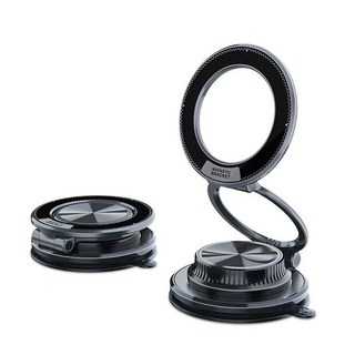 ONAIR 超薄金屬可折疊吸盤式磁吸支架 M11, 酷炫黑, 1個