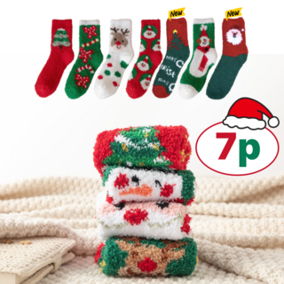 삭스피어 크리스마스 수면 양말 선물 세트 7켤레