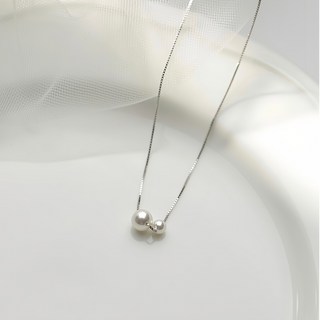 SUMMER 925純銀雙珍珠項鍊