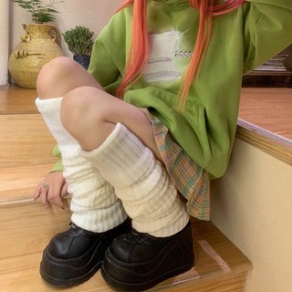夢欲 JK日系洛麗塔襪套 辣妹堆堆襪 針織泡泡過膝長筒大腿襪 秋冬加厚保暖
