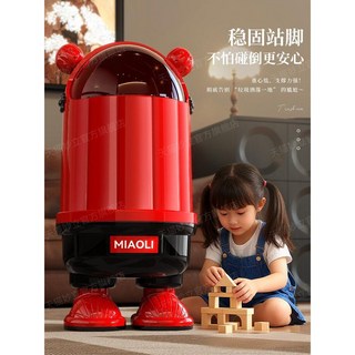 쓰레기통 2025년 새 침실 거실 특별한 귀엽고 가벼운 고급 인테리어, C. 선인장 레드 18L 더블 배럴