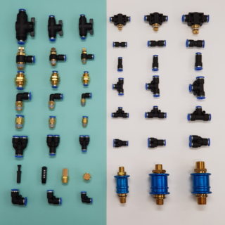 상아뉴매틱 원터치 피팅 휘팅 호스연결 에어피팅 휘팅 에어 공압 스피드콘트롤러 소음기 볼밸브, 17.BUC08, 1개