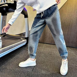 直筒牛仔運動長褲 防風保暖工作褲 寬鬆大尺碼休閒褲 耐磨登山彎刀褲