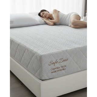 듀라론 구리함유 한솔아우라 100%국내산 냉감 패드 미끄럼방지 침대시트 접촉 여름 쿨매트, 화이트, 냉각 섬유