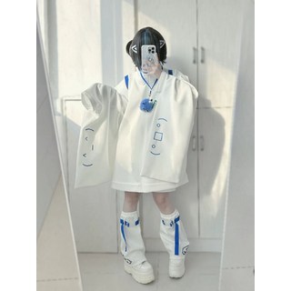 여성 스탠드 칼라 봄 가을 간절기 서브컬쳐 하라주쿠 스트릿패션 이모지 져지 집업