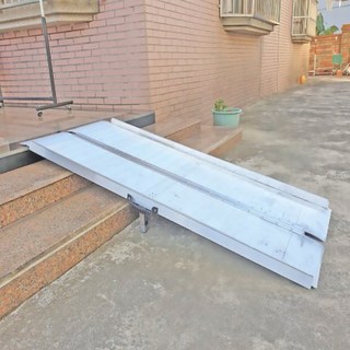 斜坡板專家 鋁合金左右折疊式斜坡板 SGS認證 輕量 台灣製造, 1個, 16kg/板長189坡道長180內徑75
