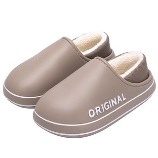 남녀공용 방수 미끄럼 방지 겨울 슬리퍼 기본형 실내외 다용도 캐주얼화, 1개, 270-275mm