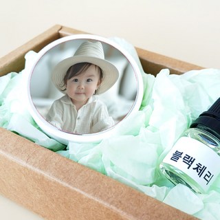 차량용 방향제 포토 석고방향제 블랙체리향 반영구사용 신차선물, 포토만, 1개