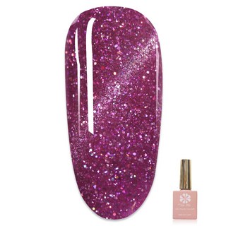 ByFunMe八方米 星空碎鑽貓眼膠 彩色凝膠, A58_06, 1個, 15ml