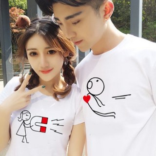 艾咪E舖 純棉MIT情侶班服【Y0633】短袖漫畫系吸睛款 舒適透氣台灣製造