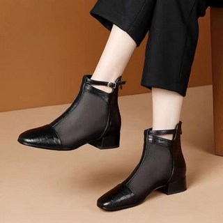 harang 여름 부츠 메쉬 망사 봄 앵클 여성 가죽 신발