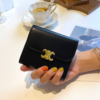 Feeldem 真皮短款錢包，時尚簡約牛皮皮夾