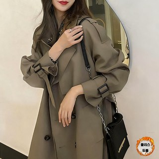 키 작은 트렌치코트 가을 스타일링 하프코트 여 무릎기분 여신 잉글리시룩