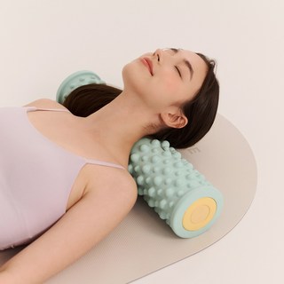 [글램미 정인선 PICK!] SNPE 더블 폼롤러 EVA 하드 돌기 2in1 세트 마사지 스트레칭 50cm, 1개