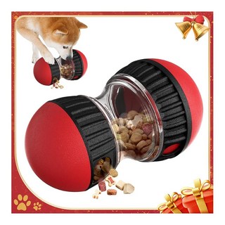 만코다 인터랙티브 반려견 퍼즐 두뇌 자극 간식 디스펜서 볼 및 슬로우 피더 콤보를 통해 반려견의 몰입감과 바쁜 생활을 유지, Red
