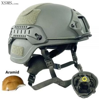 호신용품 XS 군사 안전-MICH 2000 NIJ IIIA 탄도 헬멧 안전 보호 아라미드 제작 전쟁 코어, L-XL ( 58-64cm ), Black Wendy - Aramid, 1개