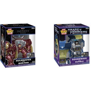 FUNKO POP! Bitty 變形金剛 機甲合體 漫威 Marvel 浩克破壞者 鋼鐵人 音波 轟隆隆 迷你模型, 1個, 浩克破壞者 & 鋼鐵人