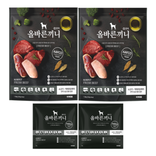 올바른끼니 알파 강아지 사료 소프트 스팀 사료 (안먹으면 100% 환불 보장), 소화기능/췌장개선, 1.25kg, 2개