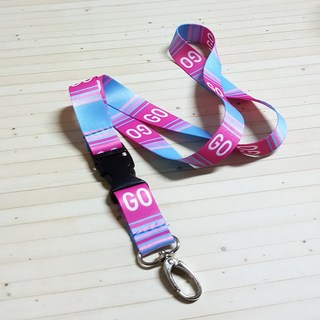 GO 識別證掛繩 可愛動物吊飾, 粉紅GO掛帶, 1個