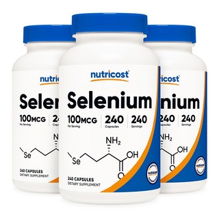 뉴트리코스트 셀레늄 100MCG 캡슐 240정 3병, 단품
