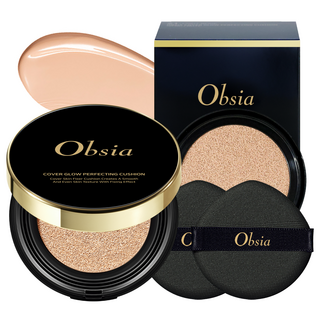 오브시아 커버 글로우 퍼펙팅 쿠션 본품+리필세트, 24g, 1개, 21호 라이트 베이지