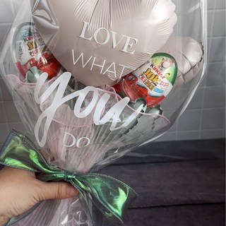 하트 세송이 풍선 꽃다발 만들기 DIY 세트 (킨더조이 미포함), 핑크프로포즈킨더