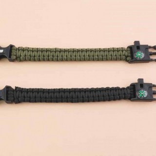 생존팔찌 기능성팔찌 패션팔찌 밧줄팔찌 비상팔찌, 1개, 블랙