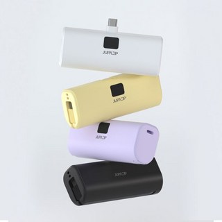주파집 PD 20W 고속충전 난연 도킹형 미니 보조배터리 5000mAh PB01, 퍼플, 교체용 8핀 케이블(색상동일)