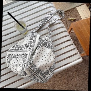 에코백 페이즐리 패턴 캔버스 숄더백 보조가방 캐주얼백 데일리