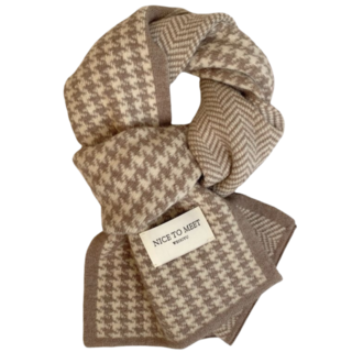 萱寶媽咪baby童裝館 韓版秋冬雙面保暖針織圍巾 撞色交叉拼色毛線圍脖 女生圍巾