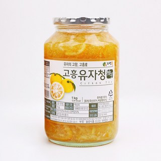 [윤플러스] 고흥 유자로 만든 자연뜰 유자차 유자청, 1kg, 1개입, 1개
