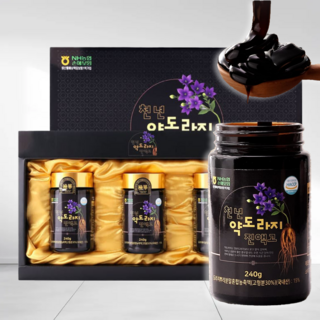 [홈쇼핑 정품] 천년 약도라지 진액고 선물세트 대용량 3년근 약도라지청 국내산, 240g, 3개