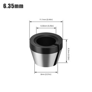 開槽鎢鋼直刀木工銑刀 雕刻機 修邊機銑刀 英制1/4柄6柄軸承 仿型刀 -, 1個, 修邊機6.35mm夾頭