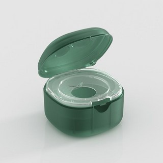 奶嘴收納盒 香草奶嘴收納盒 多功能矽膠收納盒 奶嘴盒 奶嘴收納 防塵盒 收納 THINGS BABY 多款可選 安撫奶嘴, 透明綠, 1個