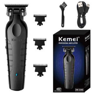 바버샵 인테리어 Kemei 2299 전문 전기 이발사 트리머 헤어, [01] With box, 01 With box, 1개