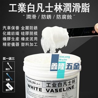 鑫隆五金 白色天窗軌道潤滑脂 工業用凡士林 機械油門鎖軸承汽車車門潤滑油, 1個, 100G白潤滑脂,1瓶