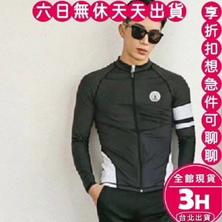 梨卡 男成人三件式水母衣泳裝組 長袖防曬泳衣 海邊必備【現貨24H】