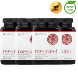 2+2 Youtheory 레스베라트롤 290정, 4개