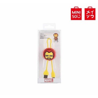 MINISO 漫威 鋼鐵人 Type-C 0.2米 充電收納數據線, 1個, 0.2m