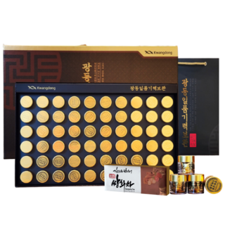 광동 침향 녹용 홍삼 기력 보환 60환 240g (2개월)+ 쇼핑백 15가지 전통원료 새해 설 명절 부모님 면력 선물세트(전통차 본품 포함) 1개, 1세트